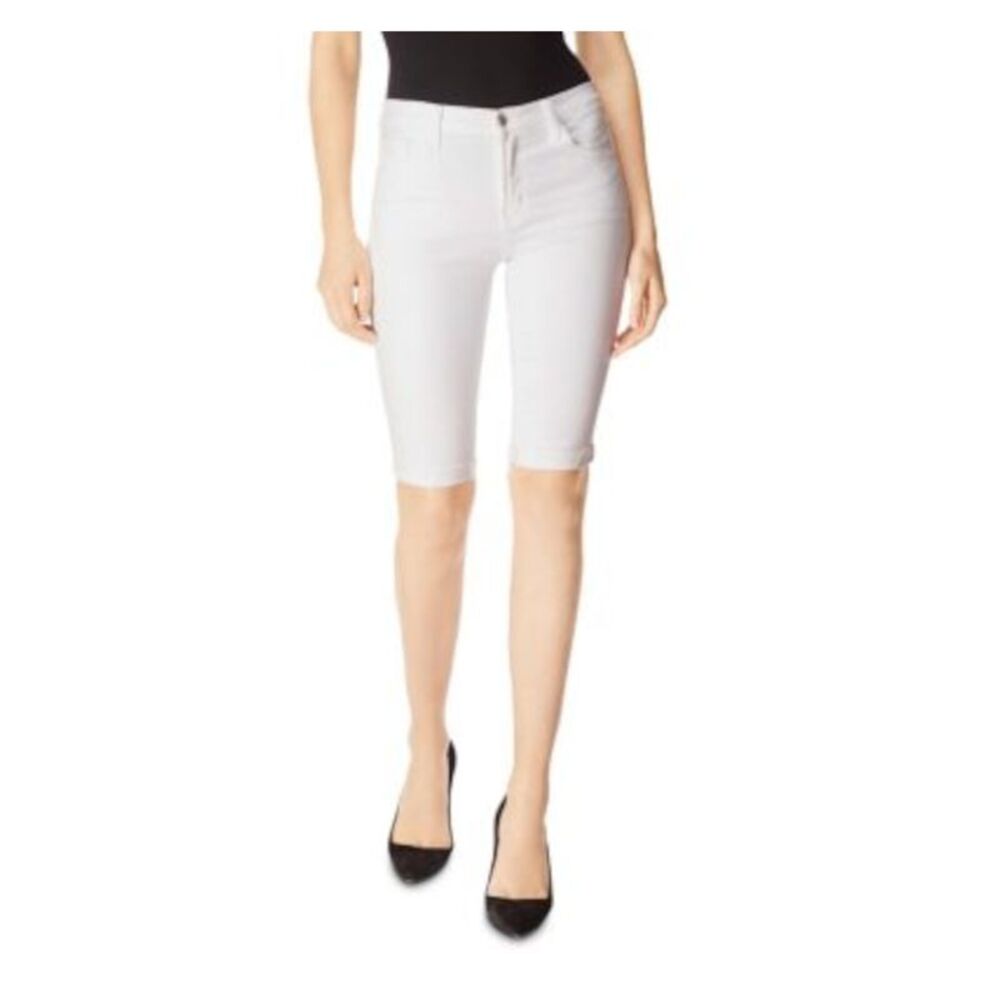 J BRAND Womens White Denim Zippered Pocketed Skinny Bermuda Shorts 23